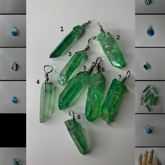 green crystal necklace - Picture 2 of 2